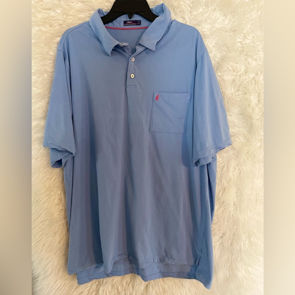 Johnnie-O Laguna Blue Men’s Short Sleeve Polo Shirt. Size 1XLT.
